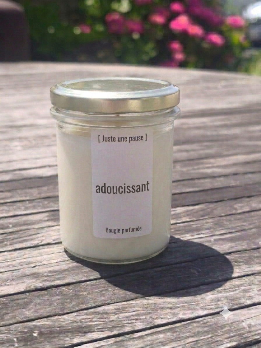Bougie coulée adoucissant