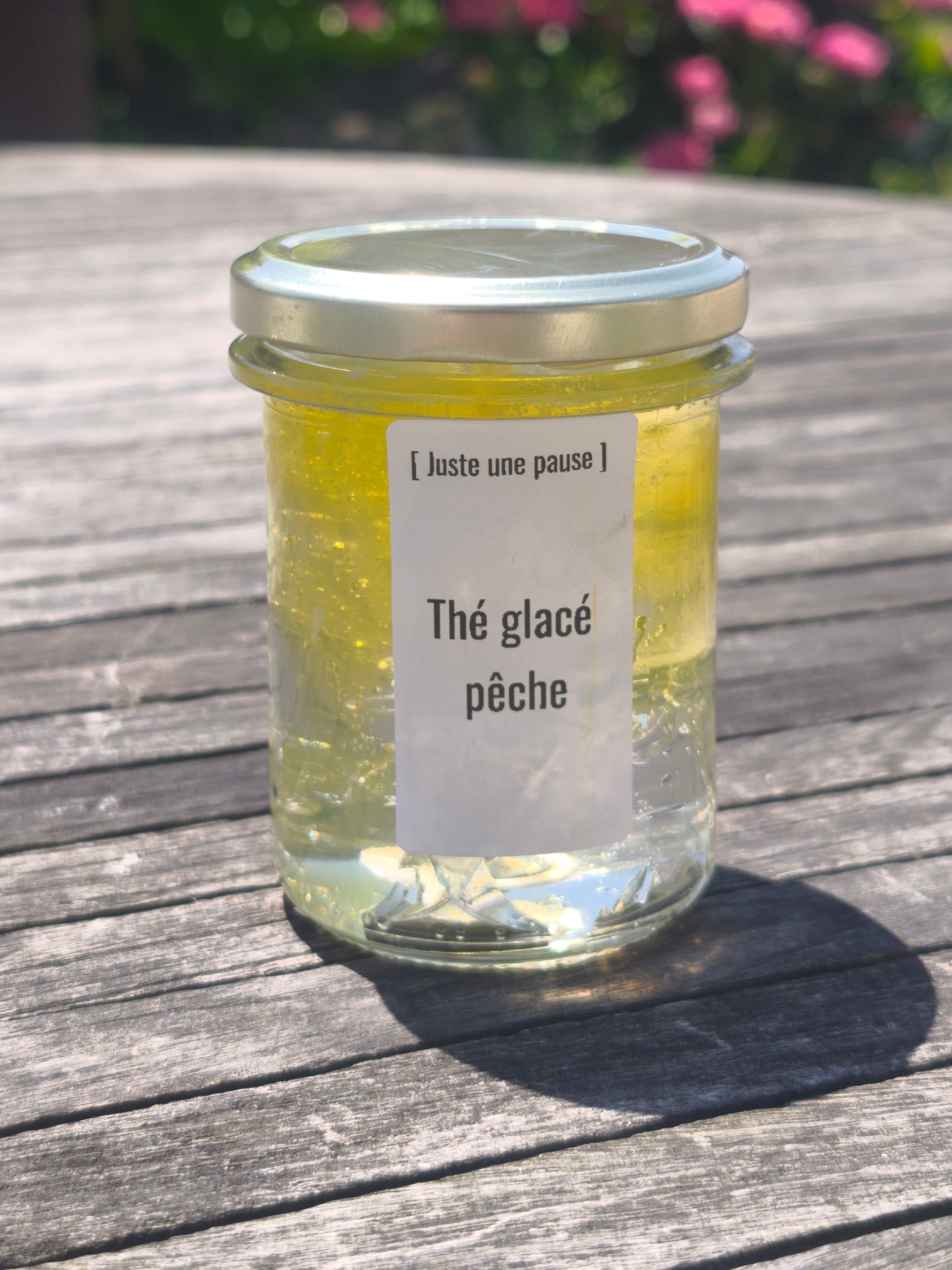 Bougie boisson thé glacé pêche