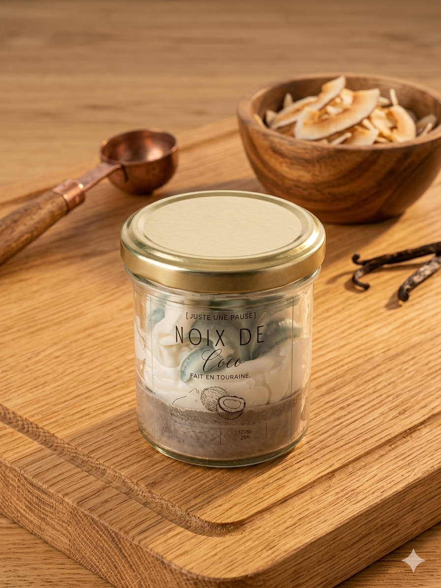 Bougie chantilly noix de coco