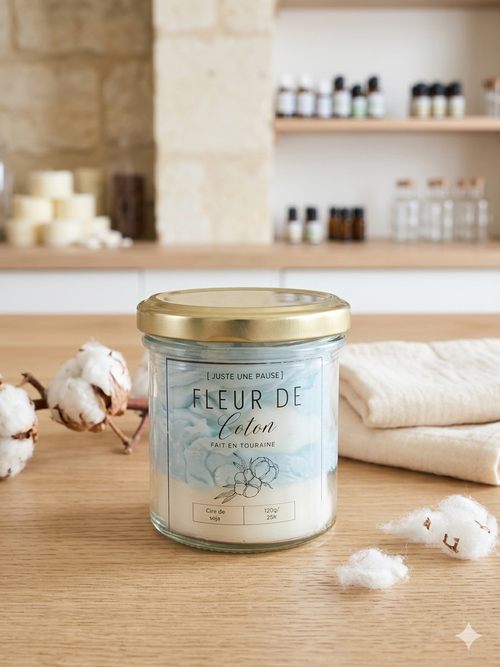 Bougie chantilly fleur de coton