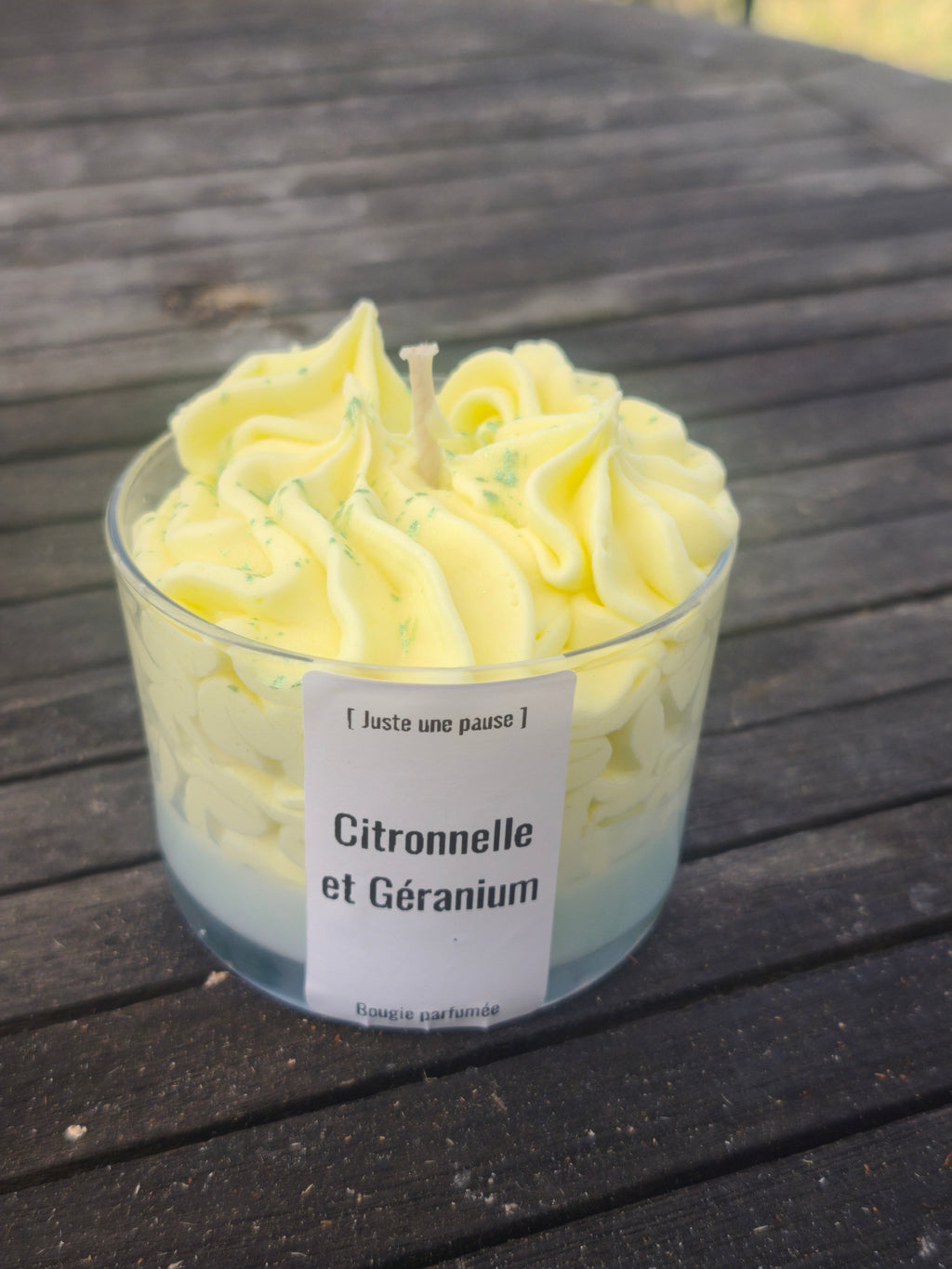 Bougie chantilly citronnelle et géranium