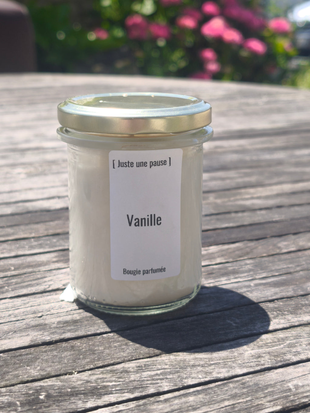 Bougie coulée vanille