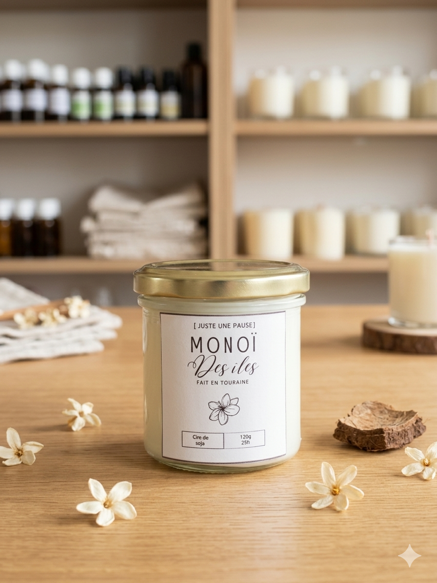 Bougie coulée monoï