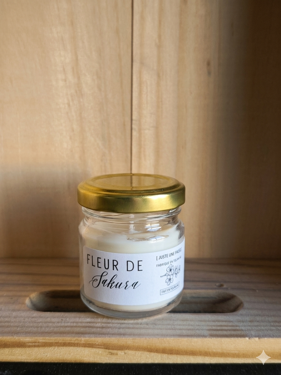 Bougie coulée fleur de Sakura