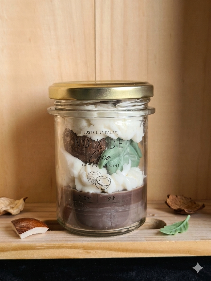 Bougie chantilly noix de coco