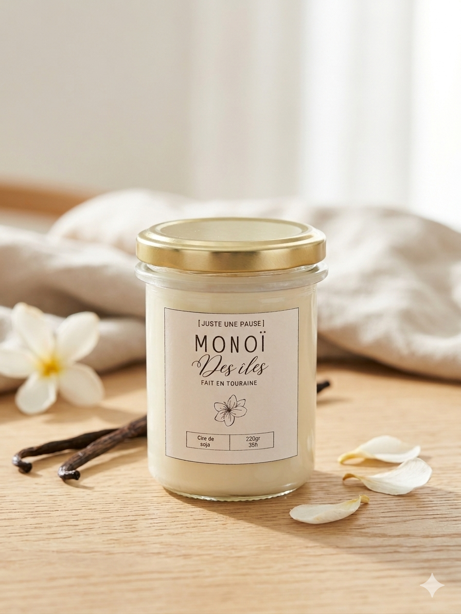 Bougie coulée monoï