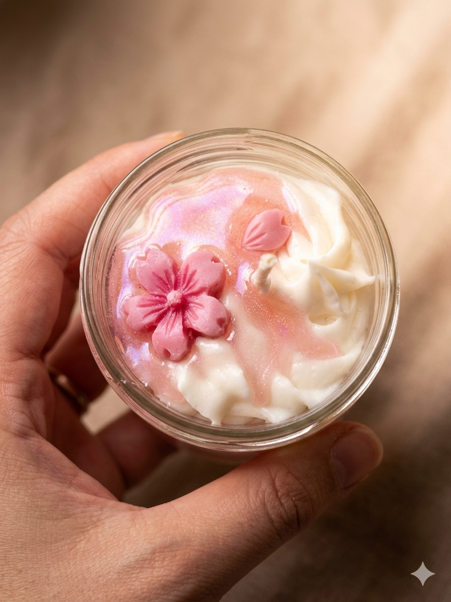 Bougie chantilly fleur de Sakura