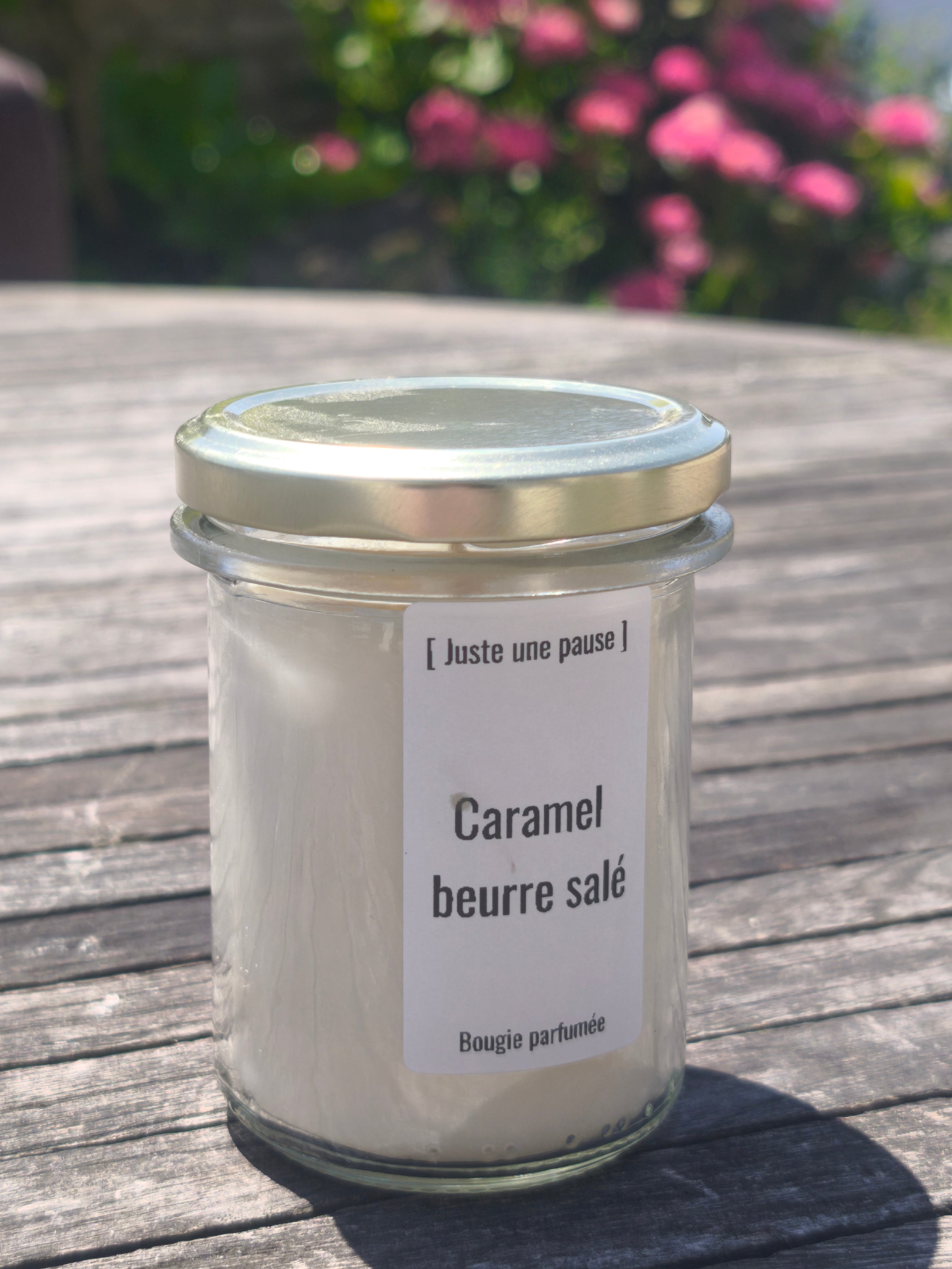 Bougie coulée caramel beurre salé