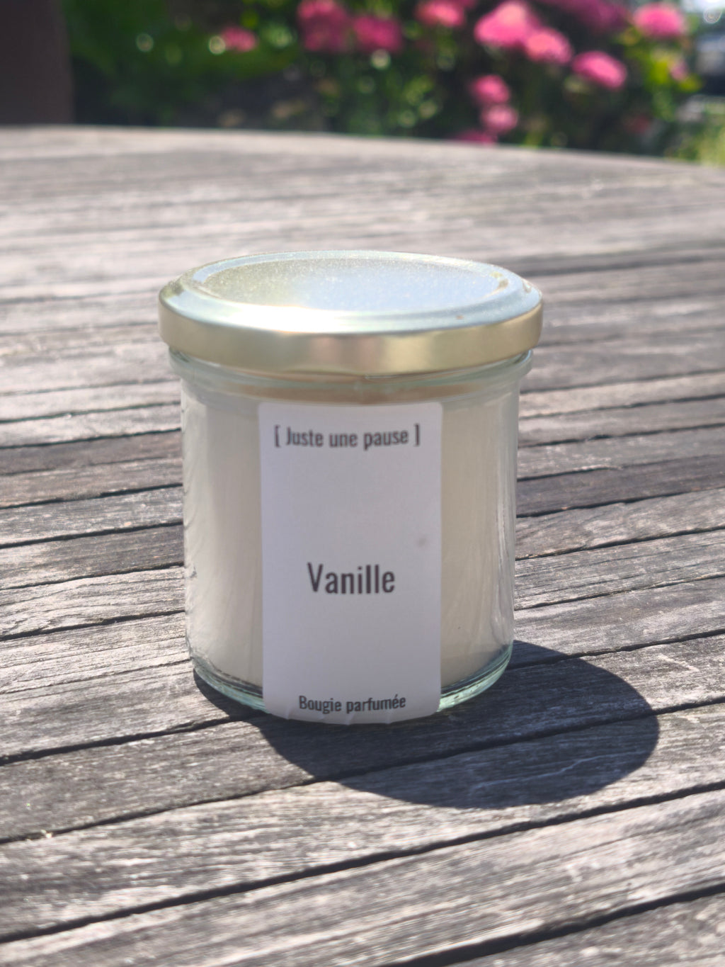 Bougie coulée vanille