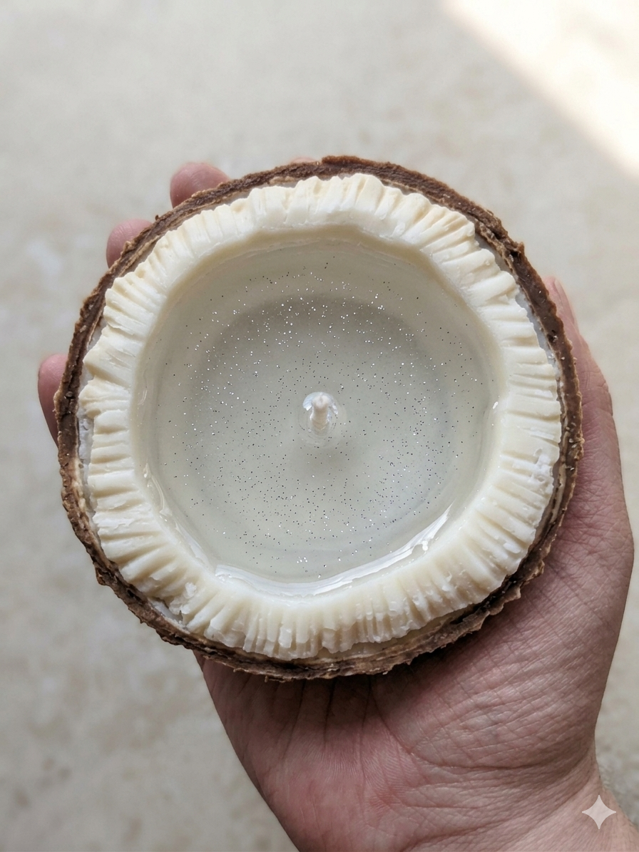 Bougie noix de coco